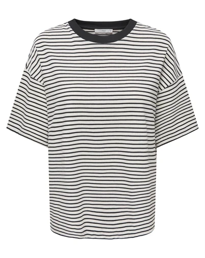 Only - ONLLisa T-shirt - Cloud Dancer/Thin Black